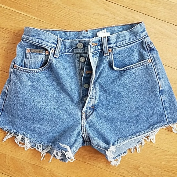 Calvin Klein Cut Off Shorts Outlet Sale 